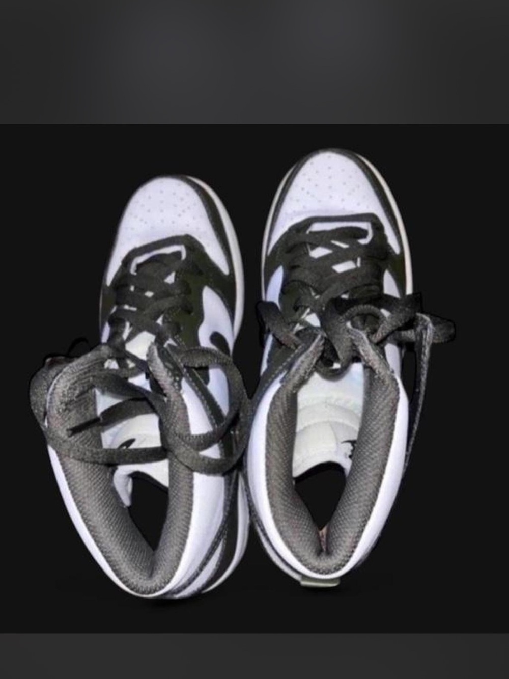Nike Kids White and Black High-Top Sneakers